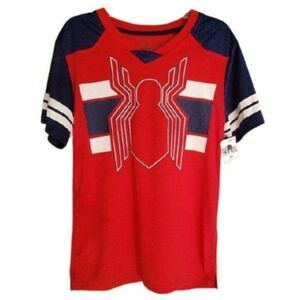 Marvel Spider-man Jersey Boy's Shirt Lg